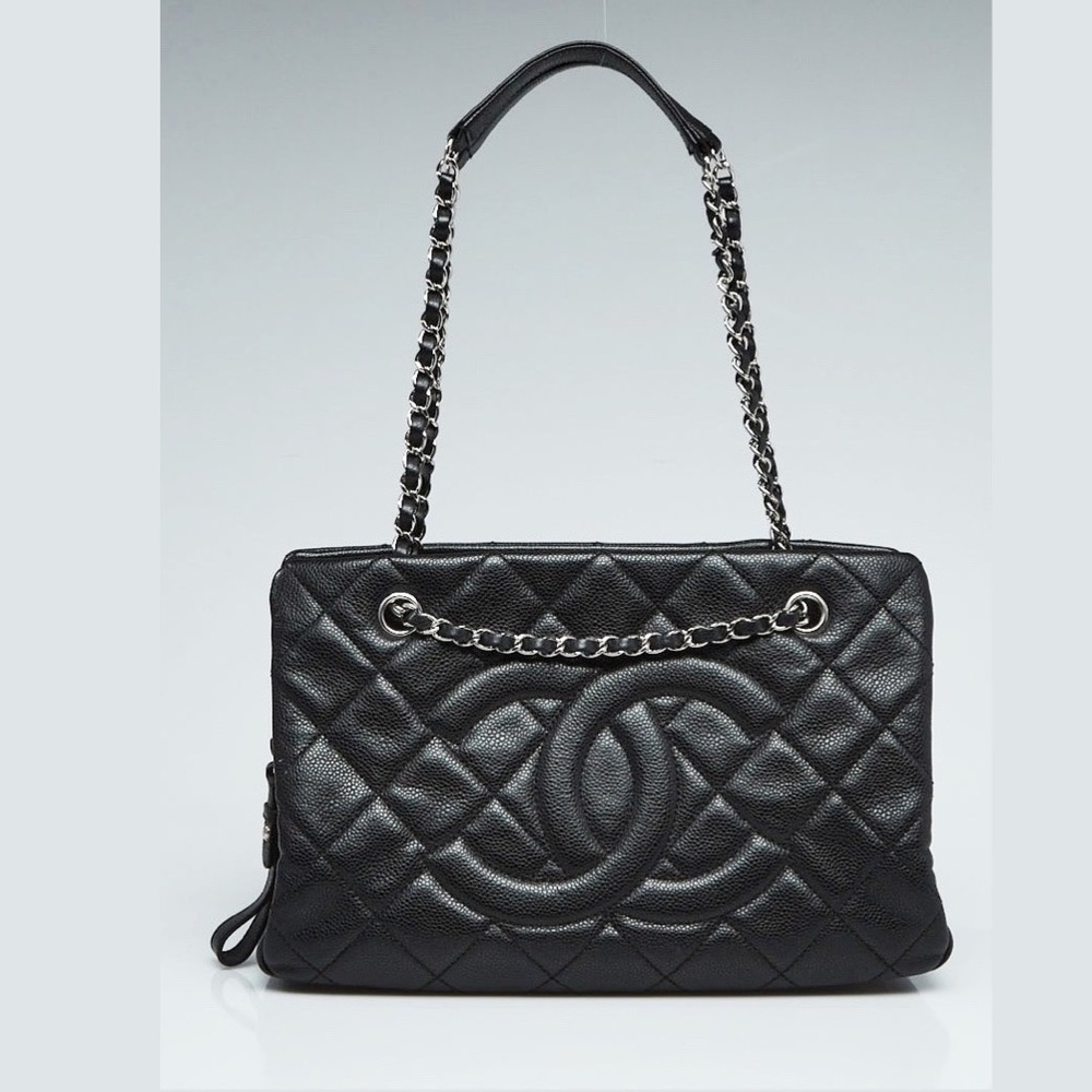 CHANEL Black Quilted CC Timeless Tote Bag